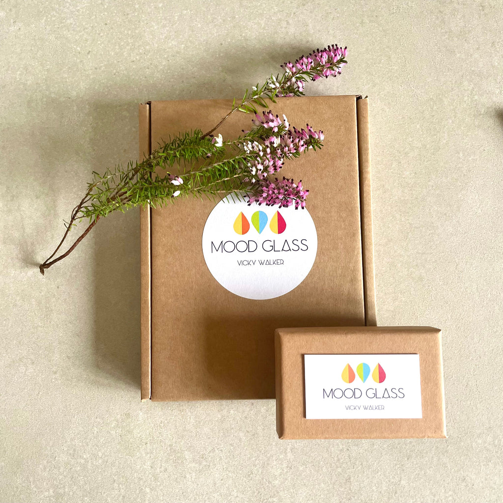 kraft branded Mood glass packaging boxes